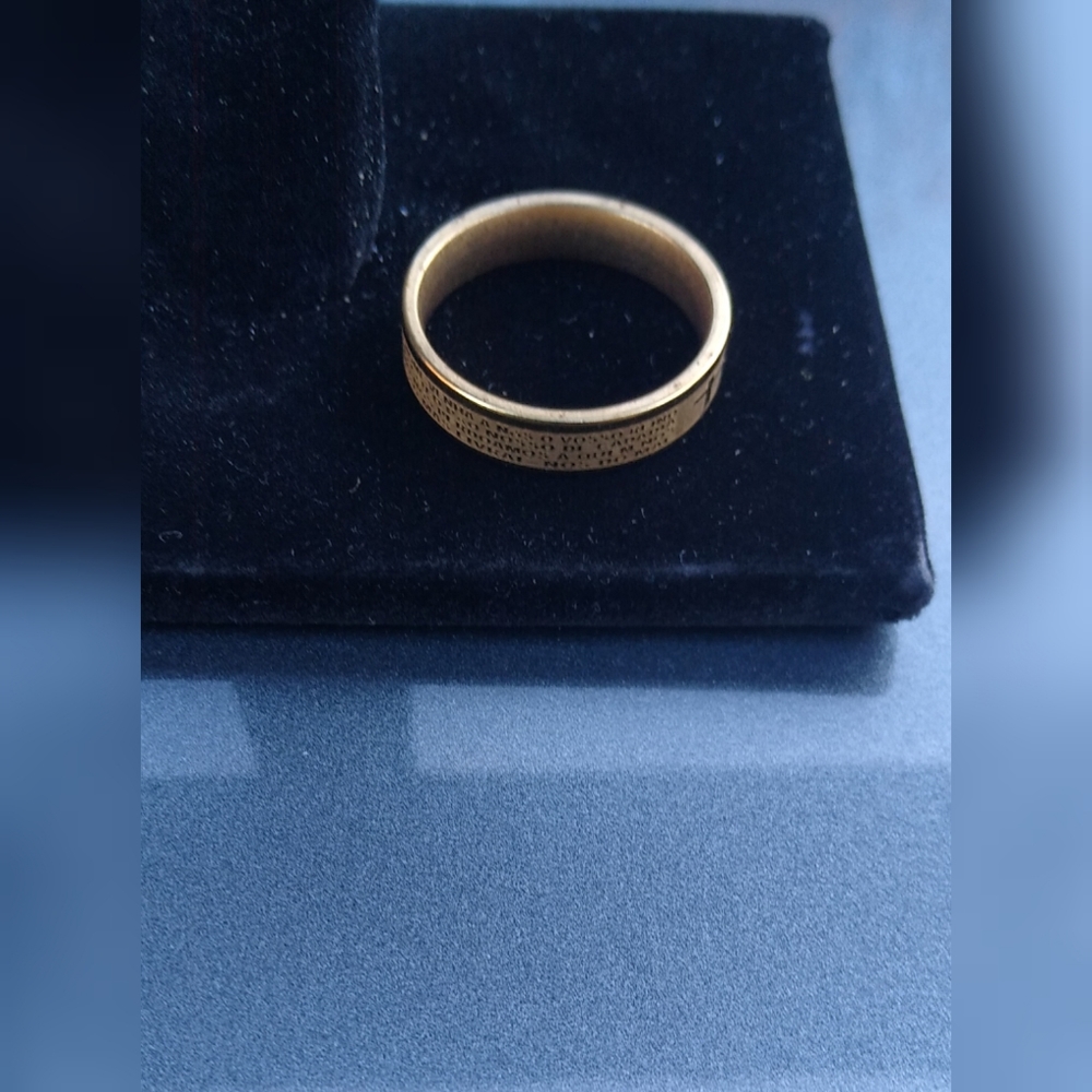 Sale   New Stainless steel cross gold ring size 12 - Picture 2 of 8